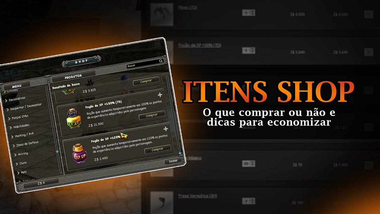 Quais Itens Shop usar no Priston Tale Brasil 