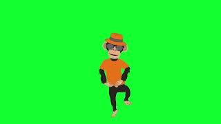 Dancing Monkey Green Screen Animation Video Copyright Free