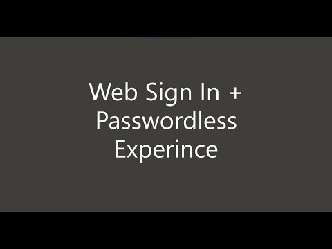Passwordless Experience on Windows with Web Sign In