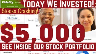 We Invested $5,000 In the Crashing Stock Market | See Our Portfolio (Ep. 1)
