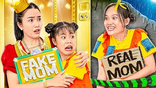 Birth Mom VS Adopted Mom! Who Is The Best Mommy? - Funny Stories About Baby Doll Family