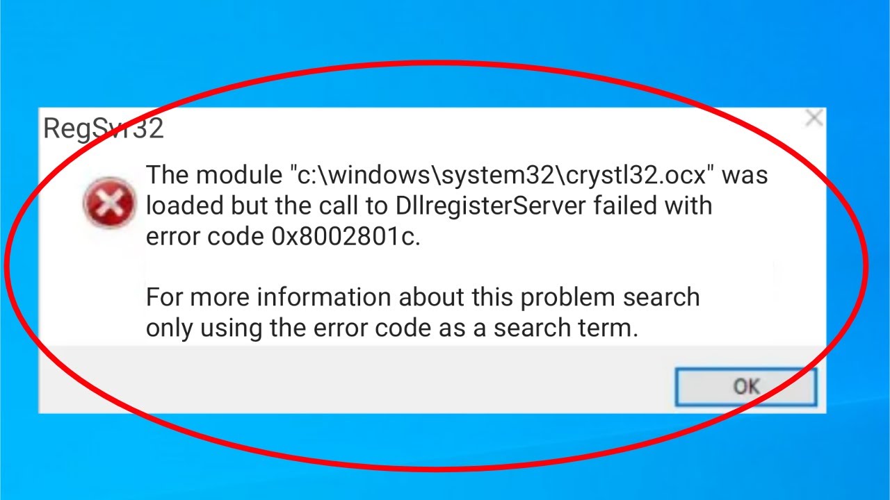 New How To Fix Error Code 0x8002801c While Calling To Dllregisterserver On Windows 10/8/7/8.1