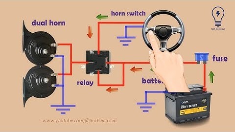 Horn relay wiring installation | Car horn relay wiring diagram