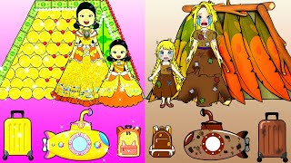Rich OR Poor Mother And Daughter Dresses New Camping | कागज की गुड़िया ड्रेस अप | Woa Dolls Hindi
