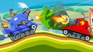 1VS1 TANK CHONK Hills of Steel Gameplay Android/iOS