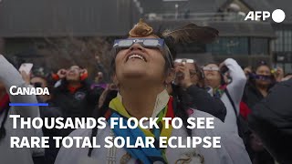 Thousands flock to Niagara Falls to experience a total solar eclipse | AFP