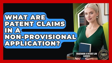 What Are Patent Claims In A Non-provisional Application? | Trademark and Patent Law Experts News
