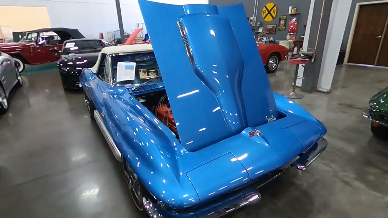450HP BIG BLOCK! 🏁 1966 Corvette L72 Convertible in Nassau Blue