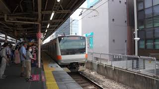 E233系0番台八トタH54編成　快速東京行き　中野駅到着