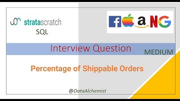 Percentage of Shipable Orders | Medium | StrataScratch | SQL | Solution | Interview Problem