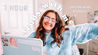 1 HOUR *REAL TIME* STUDY WITH ME! Pomodoro session with chill music!