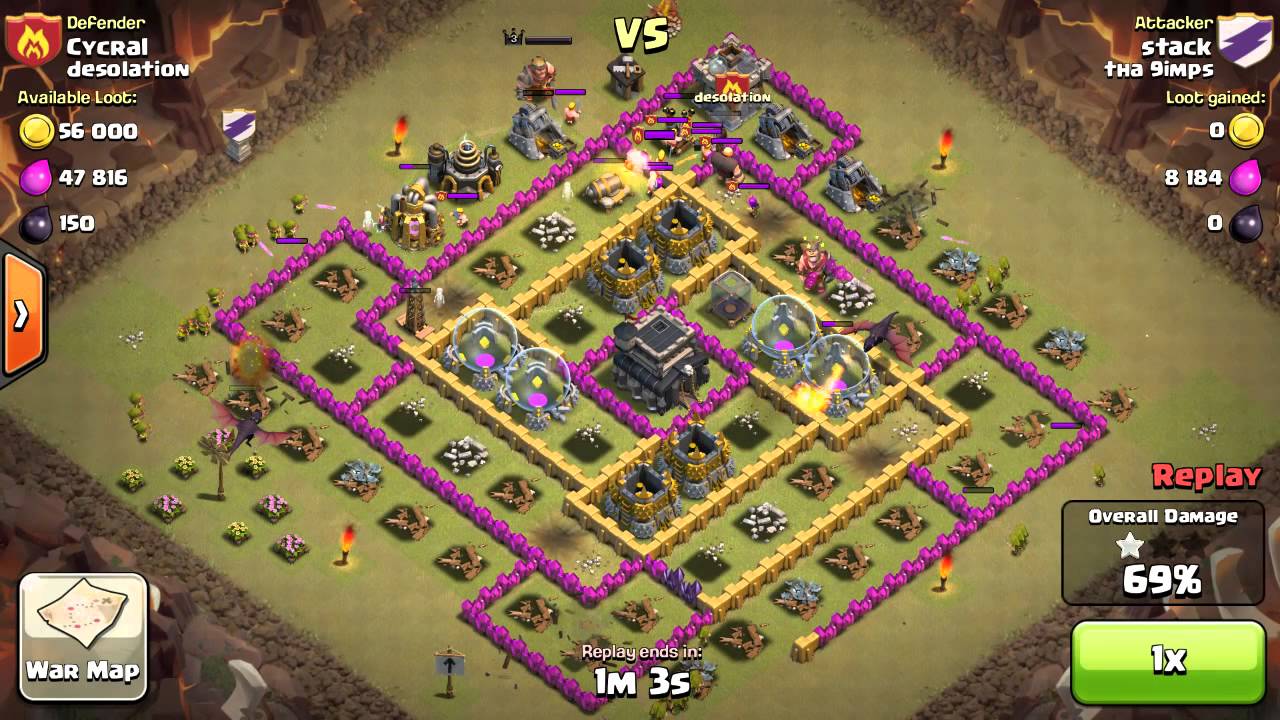 Clash of clans Tha 9imps : war strategy 1