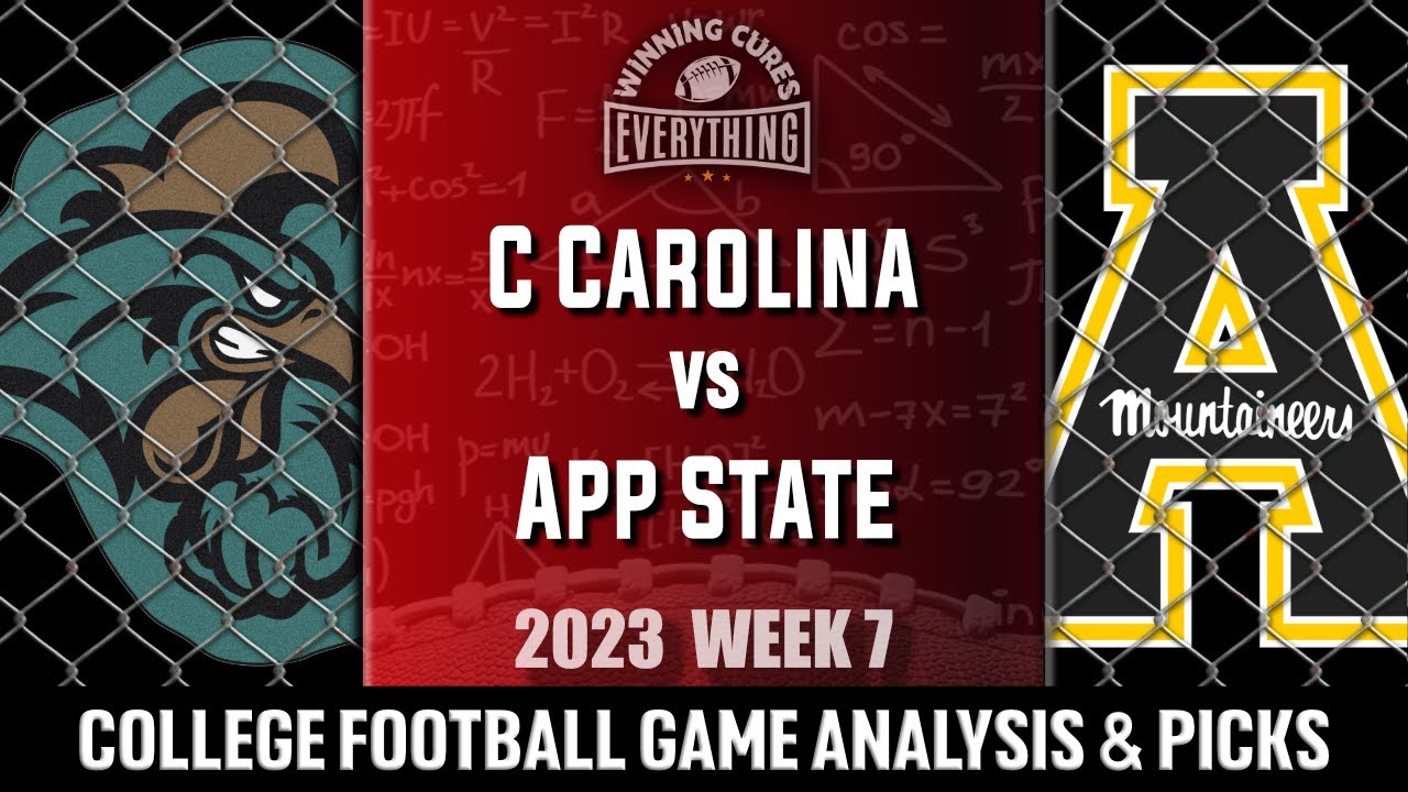 Coastal Carolina vs Appalachian State Picks & Prediction Against the ...