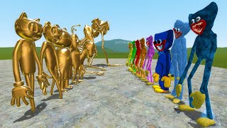 GOLDEN TREVOR HENDERSON CREATURES VS HUGGY WUGGYS!! Garry's Mod Sandbox [Poppy Playtime]