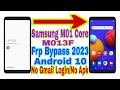 Samsung m01 core m013f android 10 frp bypass  new trick 2023  no pcreset frp lock 100 working