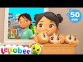 Lellobee - 5 Little Monkeys | Kids Fun &amp; Educational Cartoons | Moonbug Play and Learn