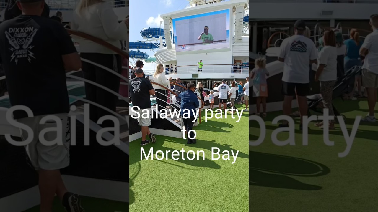Join the fun on a sailaway party on board cruise ship to Moreton Bay #moretonbay #moretonisland