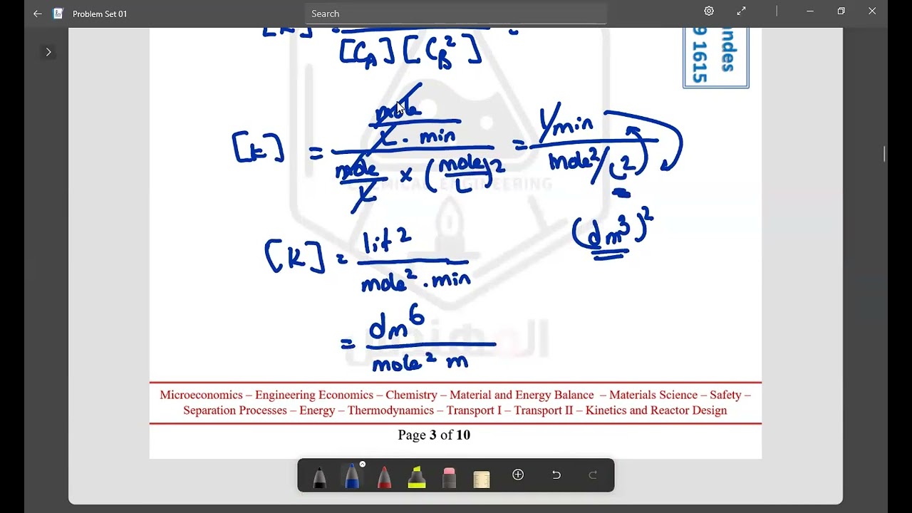 AIU Kinetics and Reactor Design   Problem Set 1