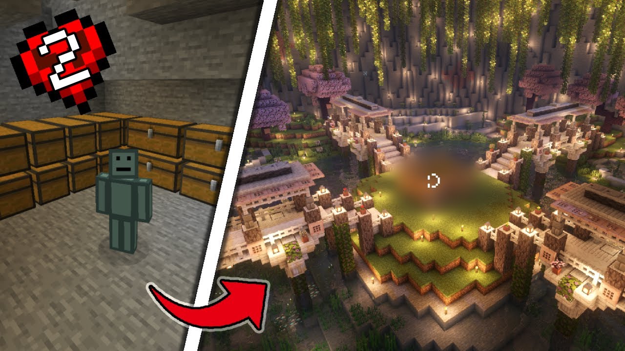 I Built A Lush Cave In Hardcore Minecraft - YouTube