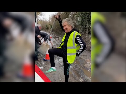 Sir Rod Stewart fills in potholes as ‘no-one else can be bothered’