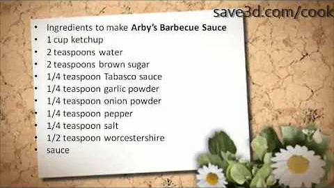 Secret Recipe - How to make Arby's Barbecue Sauce (Copycat Recipes)