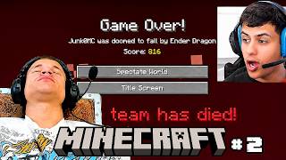PLAYING HARDCORE MINECRAFT UNTIL WE BEAT IT DAY 2