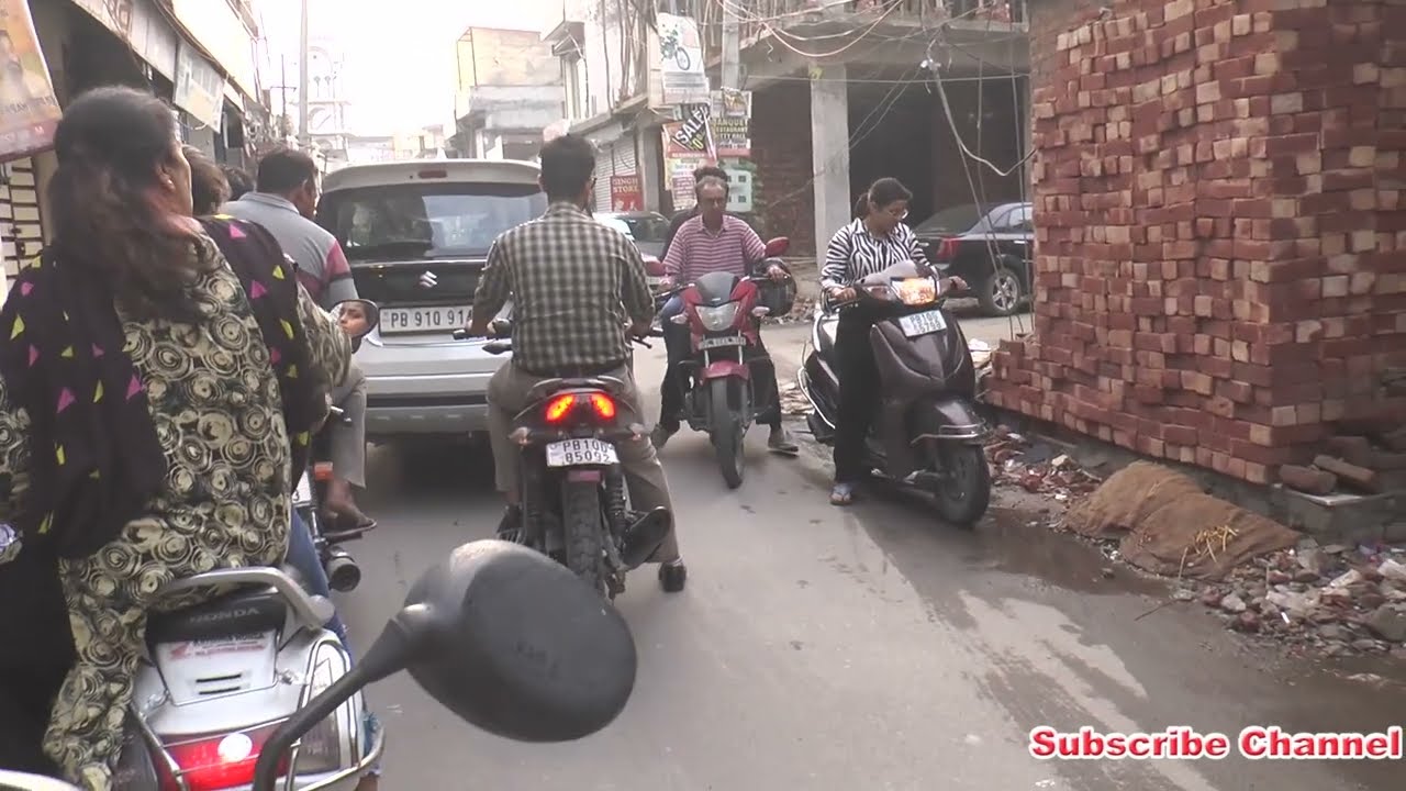 Ludhiana City | Congested Mohalla Areas Road Street Salem Tabri,  Traffic | Middle-Class Population