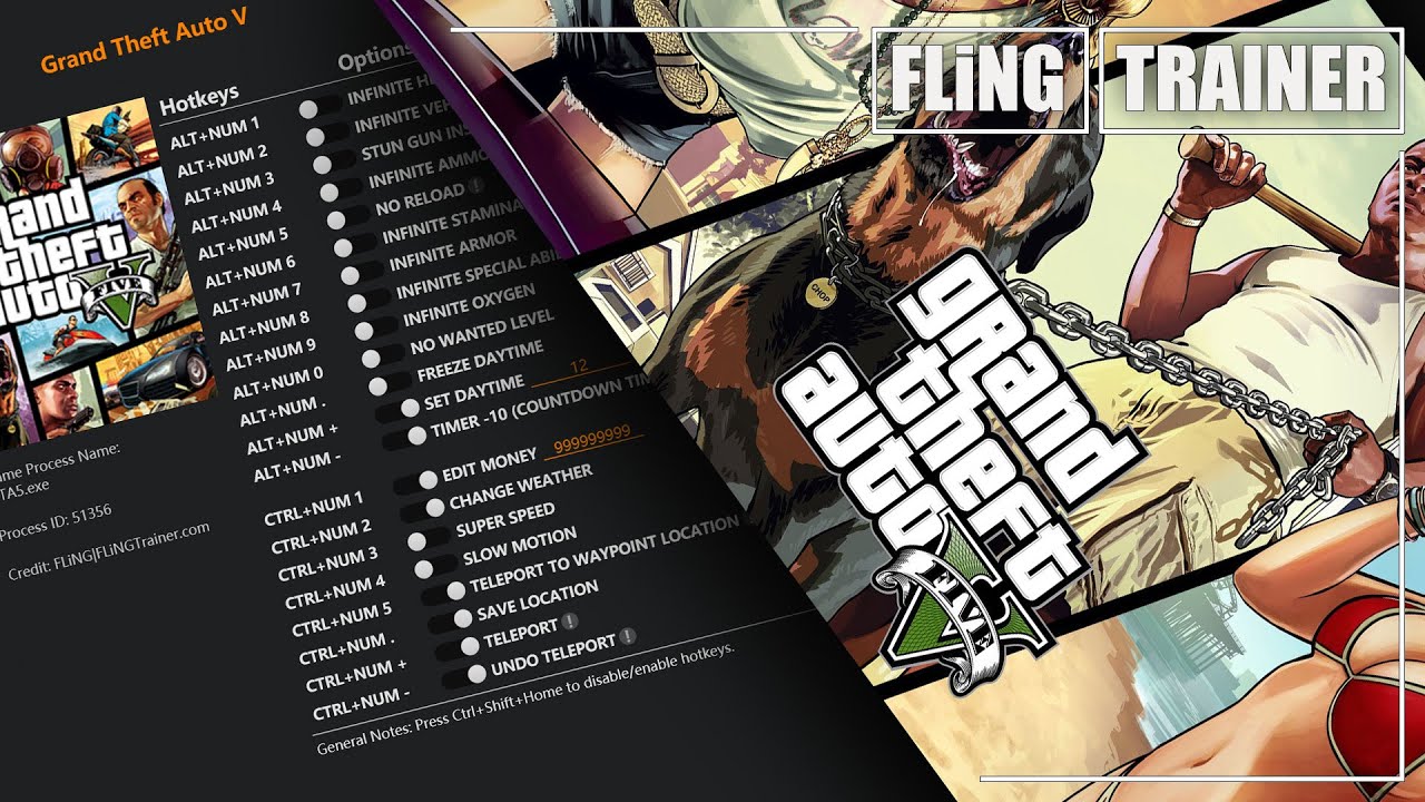 Grand Theft Auto V Trainer - FLiNG Trainer - PC Game Cheats and Mods