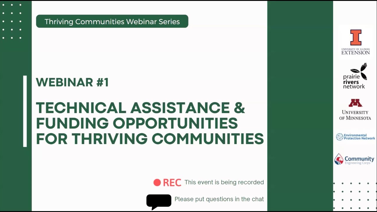 Resilient Communities Webinar | Technical Assistance and Funding ...