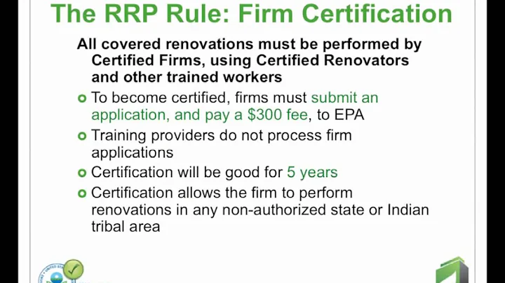 An Overview of the EPA's Lead Paint RRP Rule