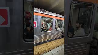 Packed SEPTA Broad Street Line World Cup Trains at Walnut-Locust