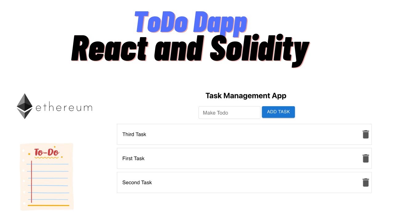 Build ToDo application using React and Solidity Web3.0
