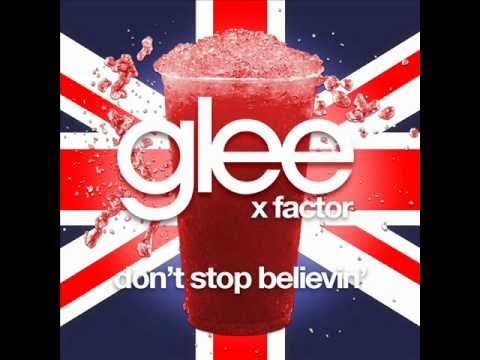 Glee - Don't Stop Believin (X Factor) [LYRICS]