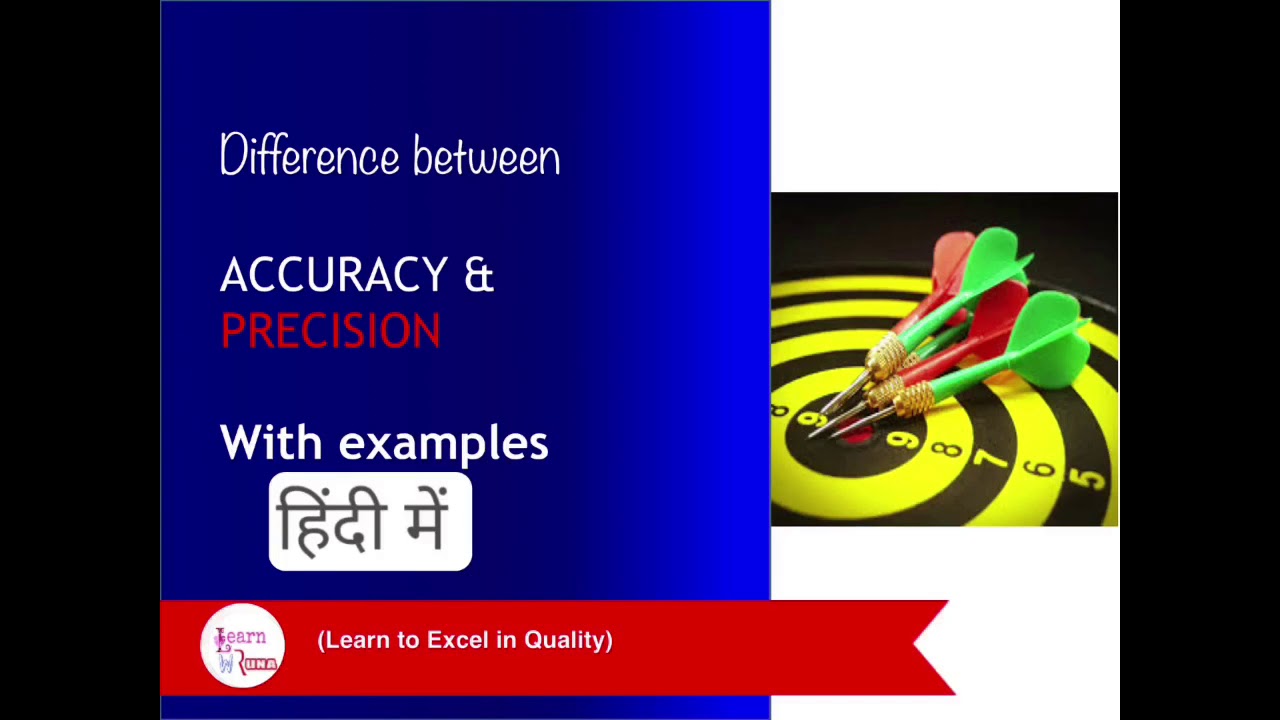 Difference between Accuracy & Precision (in HINDI) YouTube