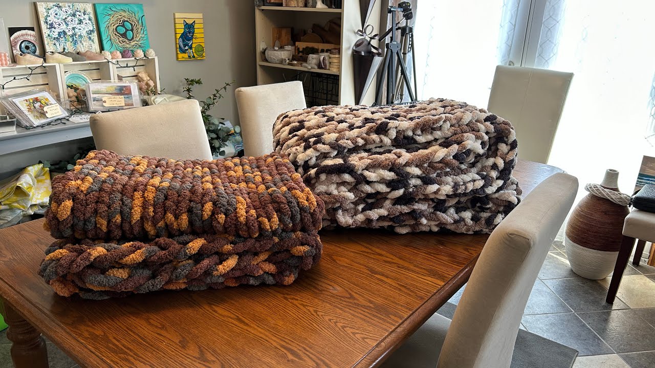 Hand Knit Bulky Yarn Blankets Custom Orders YouTube