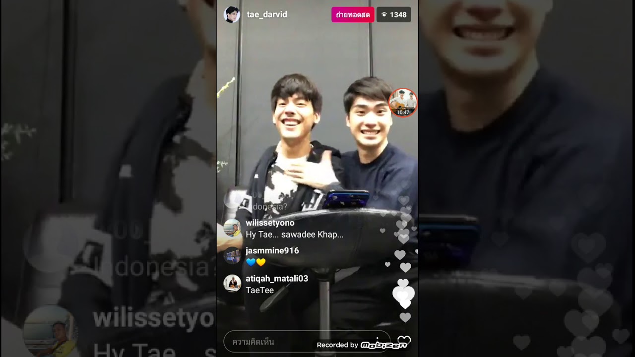 111017 Live IG @tae_darvid  วันนี้พี่เต้ขาเขามาไลฟ์คู่น่ะจร้า 555