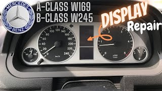Repaired display Mercedes A class W169 , B class W245 cluster screen , Bildschirm repariert , 4K
