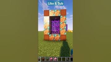 Minecraft Nether Portal Makeover with Brown Shulker Box & Brown Glazed Terracotta 🤎 #shorts