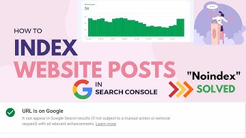 How to index posts in Google search console and how to fix  "#noindex tag" #indexing #WordPress