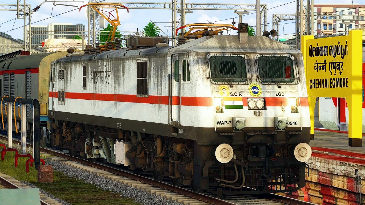 12631 /Nellai Express | Chennai Egmore - Tirunelveli | WAP-7 | Indian Railways