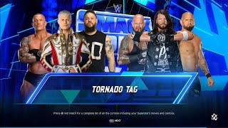 Cody Rhodes, Randy Orton & Kevin Owens Vs The O.C. - Tornado Tag Match | SmackDown | WWE 2k24