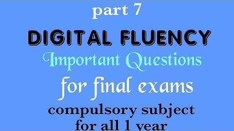 Digital Fluency important questions for exam Module 1and Module 2 part 7 @eedjoin