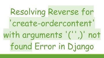 Resolving Reverse for 