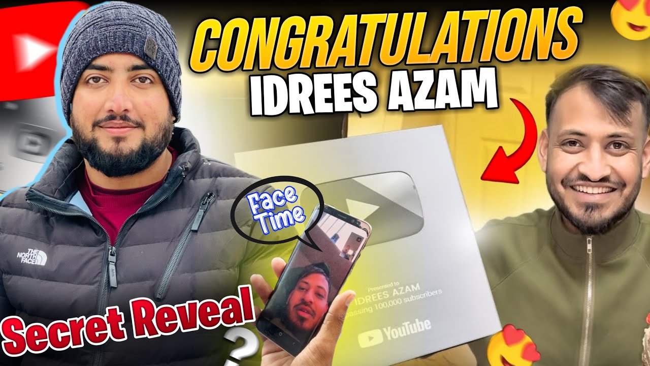 @Idrees_Azam_Official Big Achievement 🏆 || Silver Play Button Pay Kis ...
