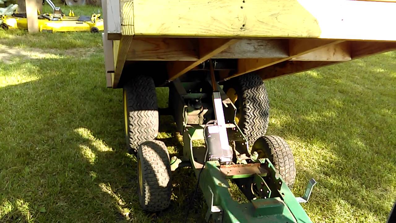 Garden tractor dump trailer. YouTube