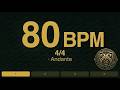 80 BPM Metronome 4/4 Time Signature | Andante | 30 Minute Practice Timer | Stay Sharp