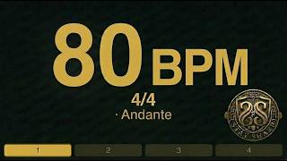 80 BPM Metronome 4/4 Time Signature | Andante | 30 Minute Practice Timer | Stay Sharp