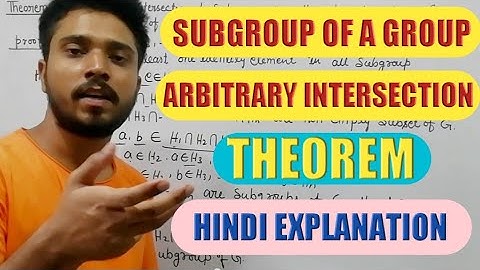 subgroup theorem proof || arbitrary intersection of subgroups || Hindi explanation || B.Sc. M.Sc. 1