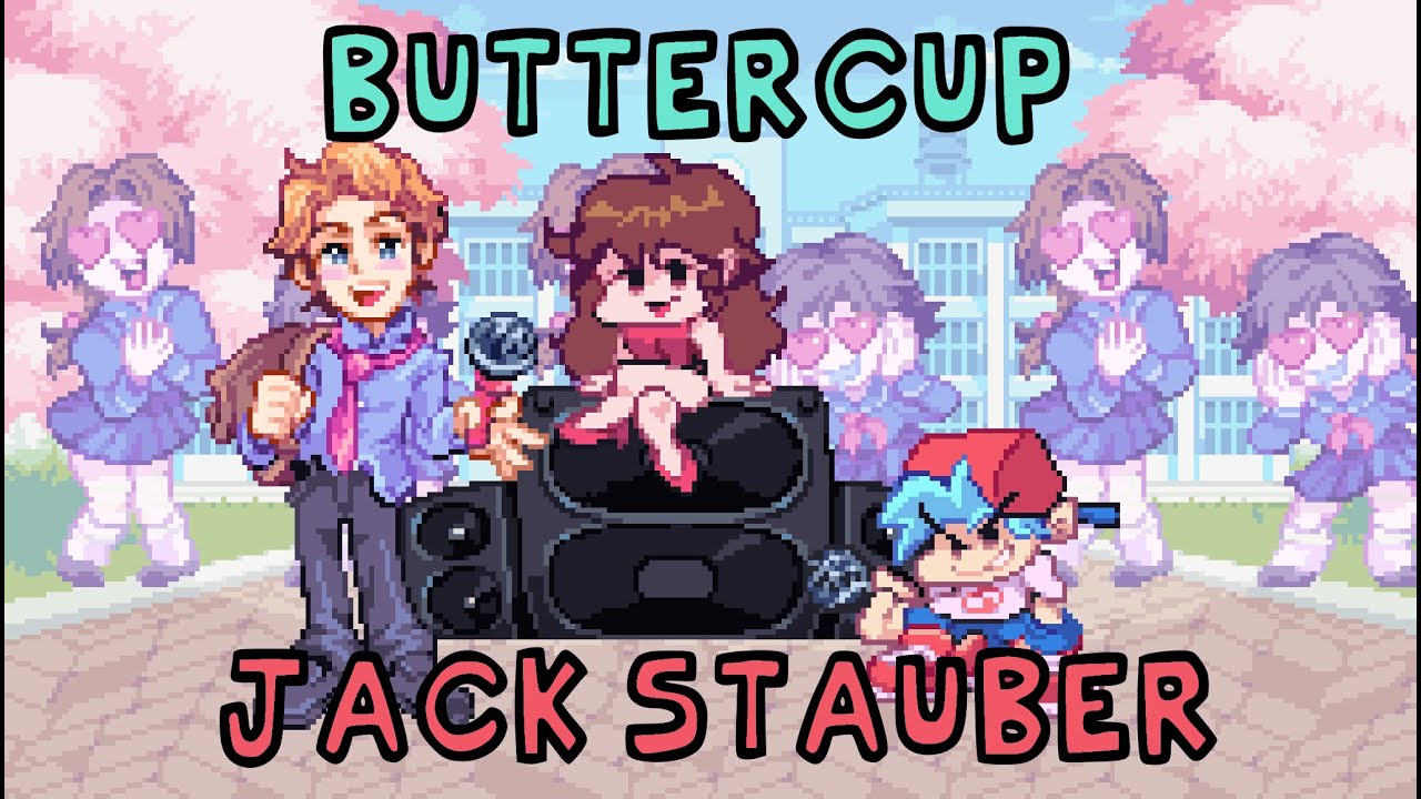 Jack Stauber - Buttercup (Senpai and BF Cover) | FNF