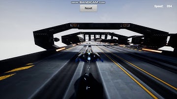 Mobile futuristic hovercraft prototype game. test001 - ue4